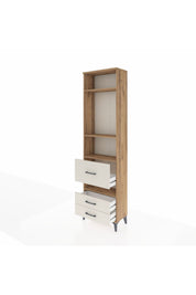 Arges Dolap 4 Raflı 3 Çekmeceli 60x30x221 Çam-Aytaşı