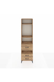 Arges Dolap 4 Raflı 3 Çekmeceli 60x30x221 Çam-Çam