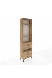 Arges Dolap 4 Raflı 3 Çekmeceli 60x30x221 Çam-Çam