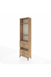 Arges Dolap 4 Raflı 3 Çekmeceli 60x30x221 Çam-Çam