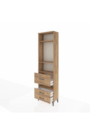 Arges Dolap 4 Raflı 3 Çekmeceli 60x30x221 Çam-Çam