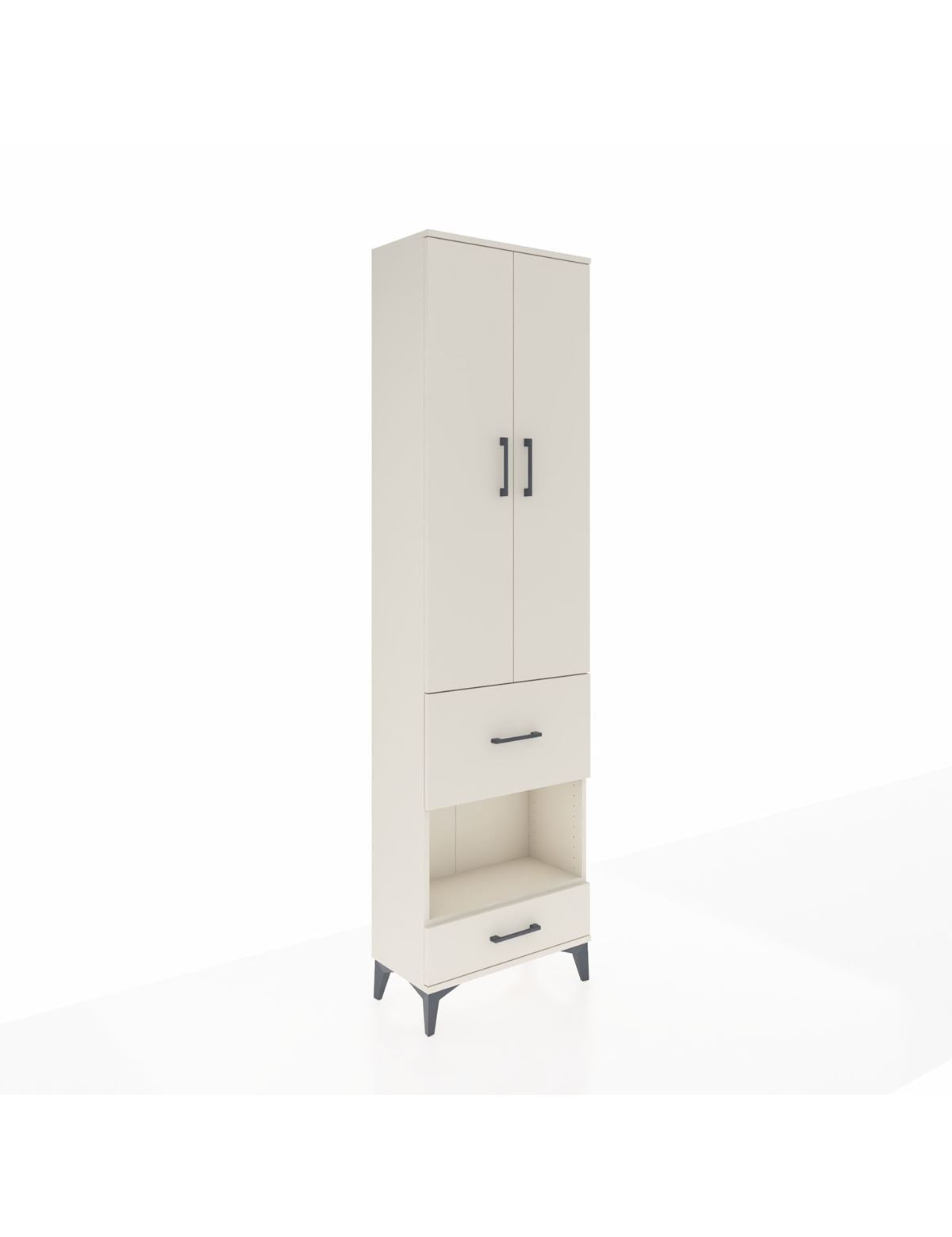 Arges Dolap 3 Raflı 2 Çekmeceli Tek Askılı 60x30x221 Aytaşı-Aytaşı