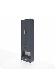 Arges Dolap 3 Raflı 2 Çekmeceli Tek Askılı 60x30x221 Antrasit-Antrasit