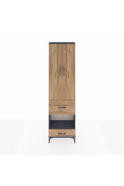 Arges Dolap 3 Raflı 2 Çekmeceli Tek Askılı 60x30x221 Antrasit-Çam