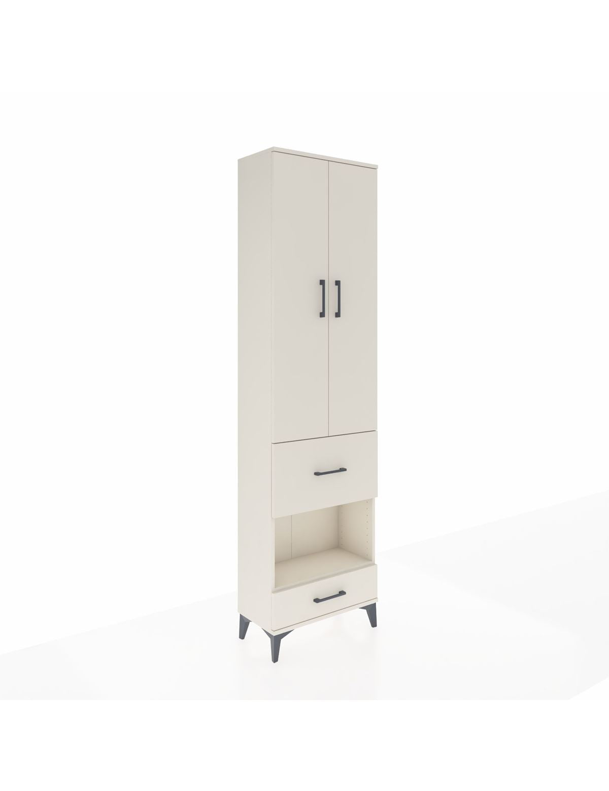 Arges Dolap 4 Raflı 2 Çekmeceli 2 Kapaklı 60x30x221 Aytaşı-Aytaşı