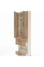 Arges Dolap 4 Raflı 2 Çekmeceli 2 Kapaklı 60x30x221 Aytaşı-Çam