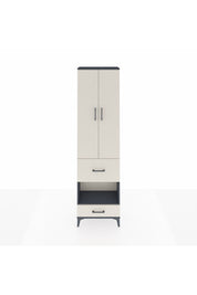 Arges Dolap 4 Raflı 2 Çekmeceli 2 Kapaklı 60x30x221 Antrasit-Aytaşı