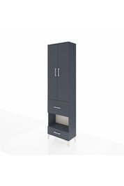 Arges Dolap 4 Raflı 2 Çekmeceli 2 Kapaklı 60x30x221 Antrasit-Antrasit