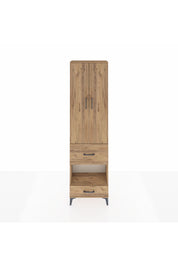 Arges Dolap 4 Raflı 2 Çekmeceli 2 Kapaklı 60x30x221 Çam-Çam