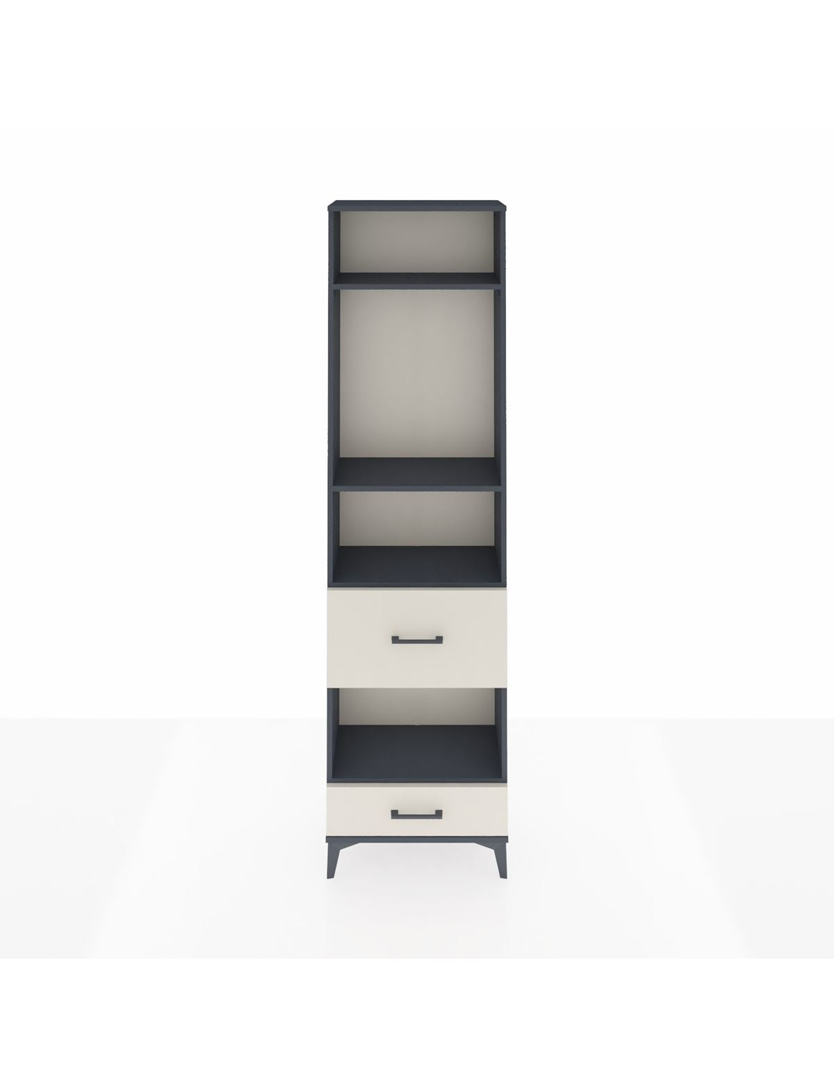 Arges Dolap 4 Raflı 2 Çekmeceli 60x30x221 Antrasit-Aytaşı