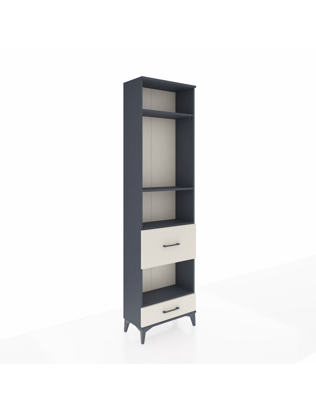 Arges Dolap 4 Raflı 2 Çekmeceli 60x30x221 Antrasit-Aytaşı