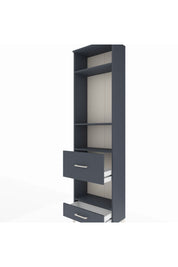 Arges Dolap 4 Raflı 2 Çekmeceli 60x30x221 Antrasit-Antrasit