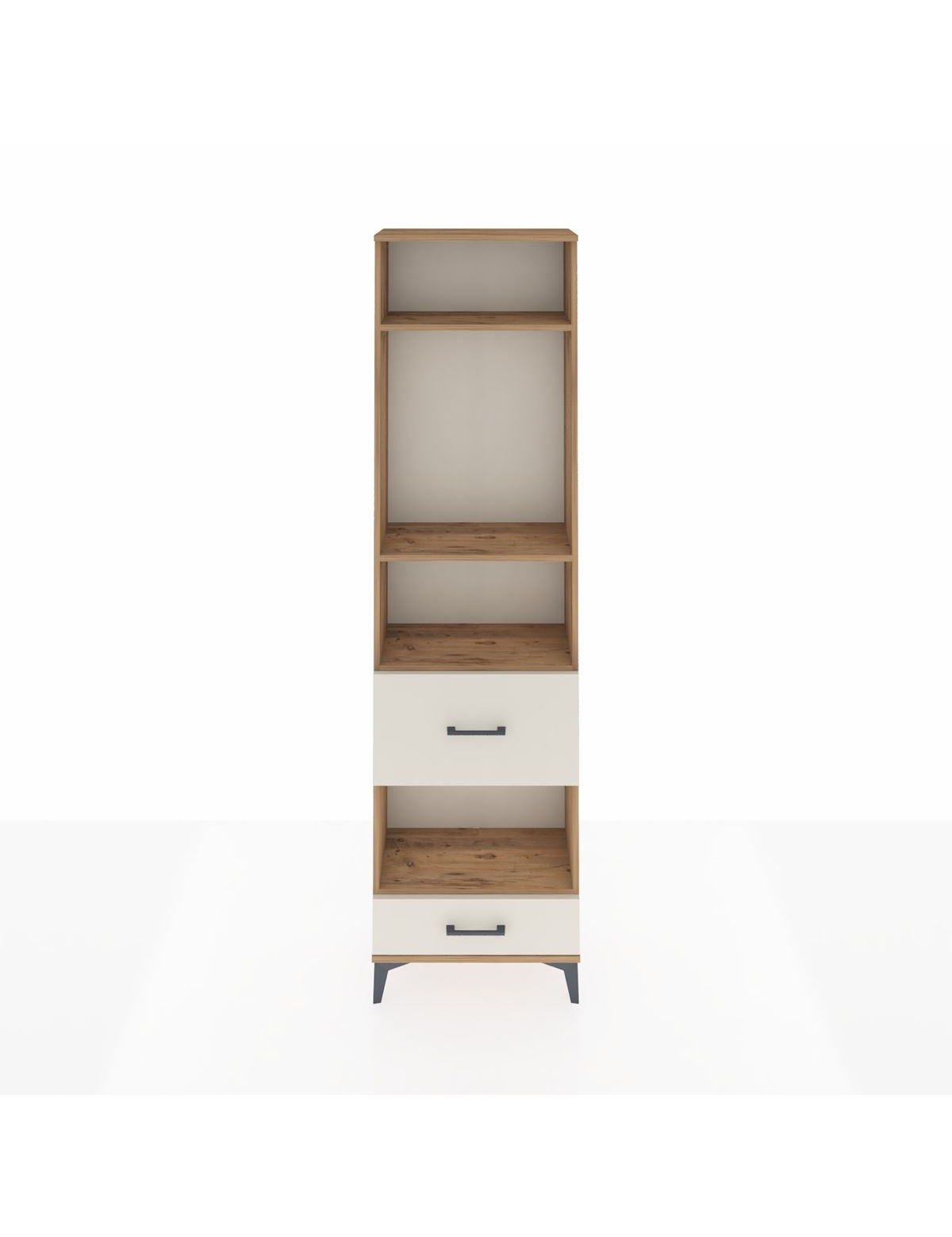 Arges Dolap 4 Raflı 2 Çekmeceli 60x30x221 Çam-Aytaşı