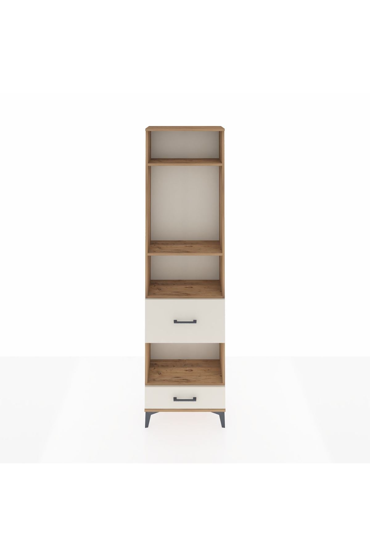 Arges Dolap 4 Raflı 2 Çekmeceli 60x30x221 Çam-Aytaşı