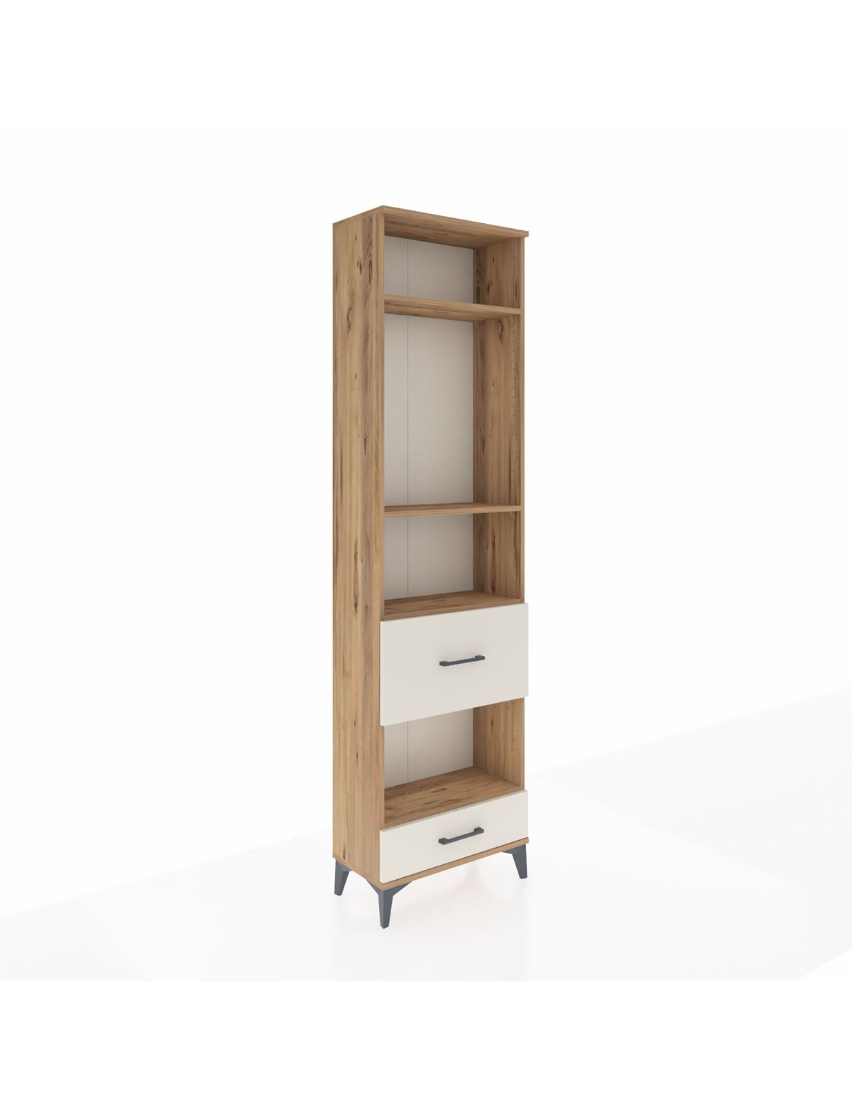 Arges Dolap 4 Raflı 2 Çekmeceli 60x30x221 Çam-Aytaşı