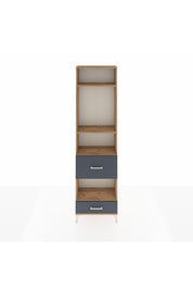 Arges Dolap 4 Raflı 2 Çekmeceli 60x30x221 Çam-Antrasit