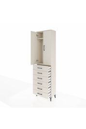 Arges Dolap 2 Raflı 6 Çekmeceli Tek Askılı 60x30x221 Aytaşı-Aytaşı