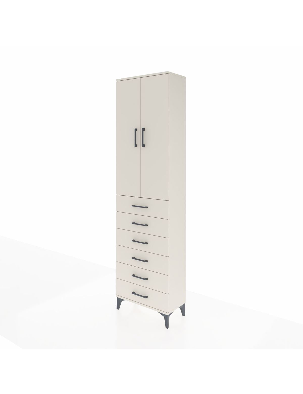 Arges Dolap 3 Raflı 6 Çekmeceli 2 Kapaklı 60x30x221 - S29M110V1A