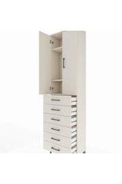 Arges Dolap 3 Raflı 6 Çekmeceli 2 Kapaklı 60x30x221 Aytaşı-Aytaşı