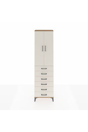 Arges Dolap 3 Raflı 6 Çekmeceli 2 Kapaklı 60x30x221 Çam-Aytaşı