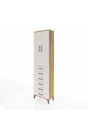 Arges Dolap 3 Raflı 6 Çekmeceli 2 Kapaklı 60x30x221 Çam-Aytaşı
