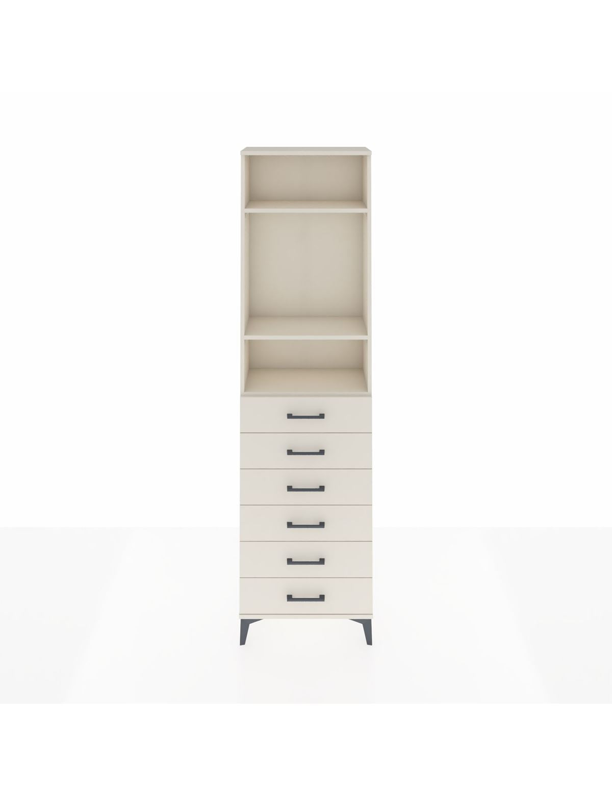 Arges Dolap 3 Raflı 6 Çekmeceli 60x30x221 Aytaşı-Aytaşı