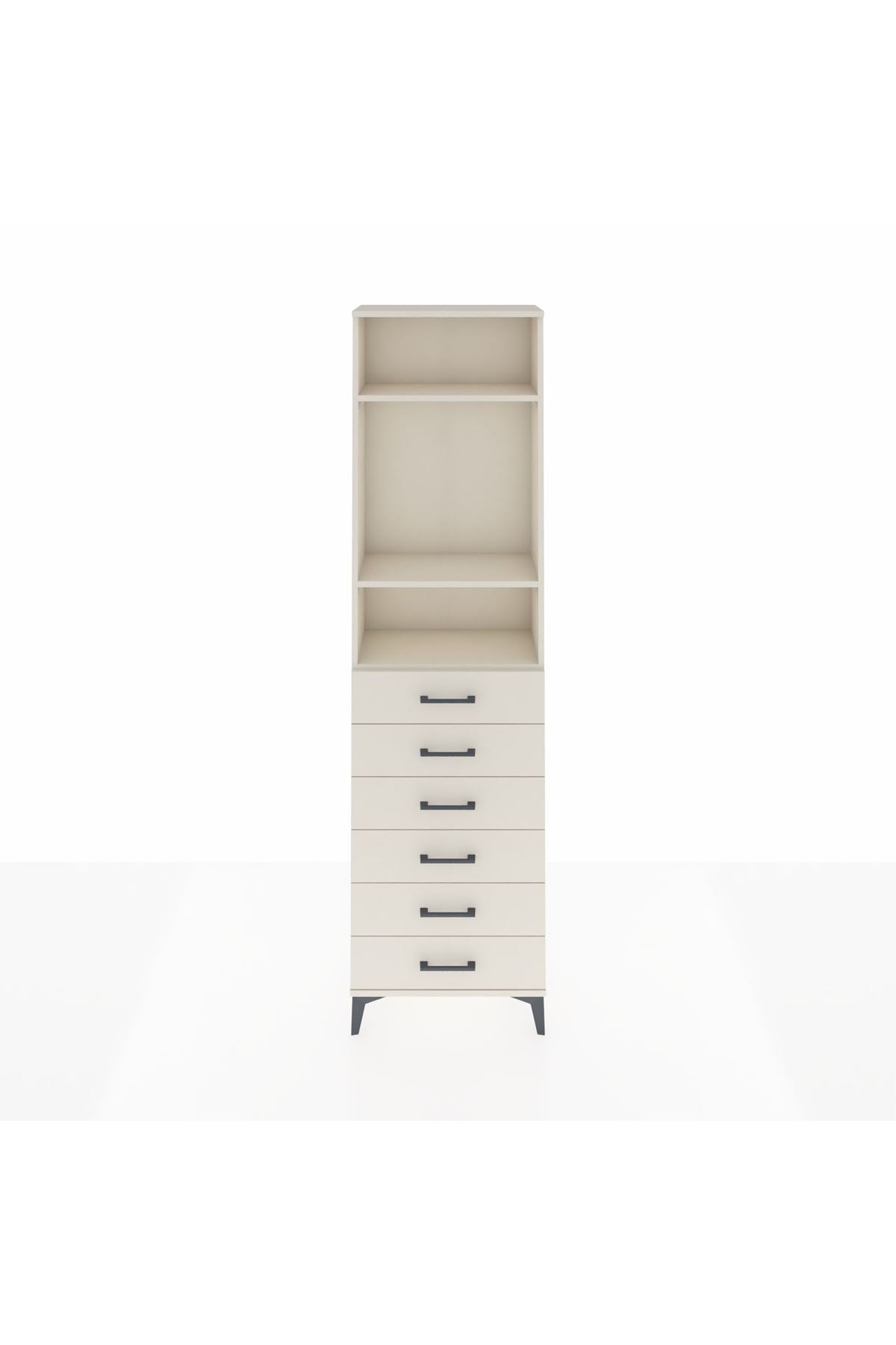 Arges Dolap 3 Raflı 6 Çekmeceli 60x30x221 Aytaşı-Aytaşı