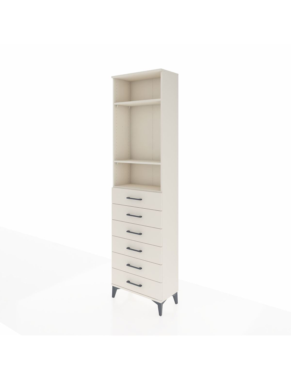 Arges Dolap 3 Raflı 6 Çekmeceli 60x30x221 - S29M111V1A