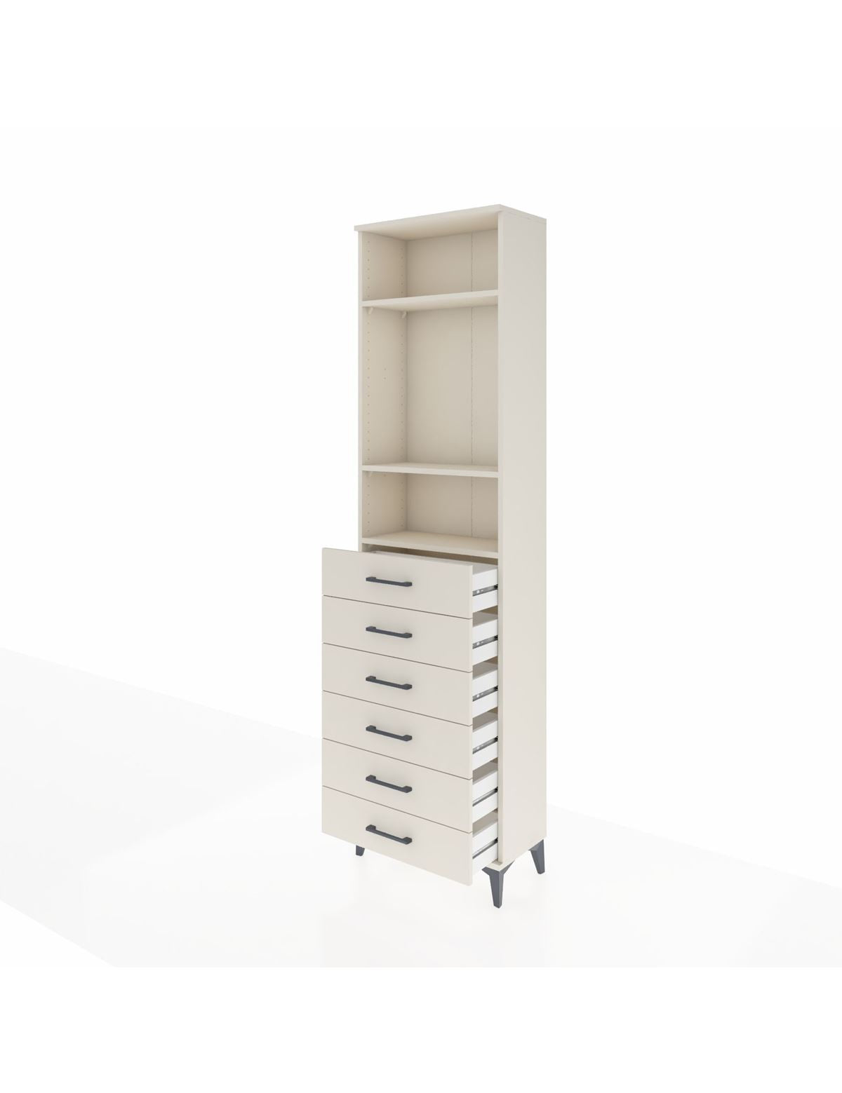 Arges Dolap 3 Raflı 6 Çekmeceli 60x30x221 - S29M111V1A