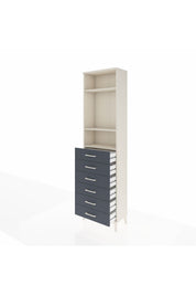 Arges Dolap 3 Raflı 6 Çekmeceli 60x30x221 Aytaşı-Antrasit