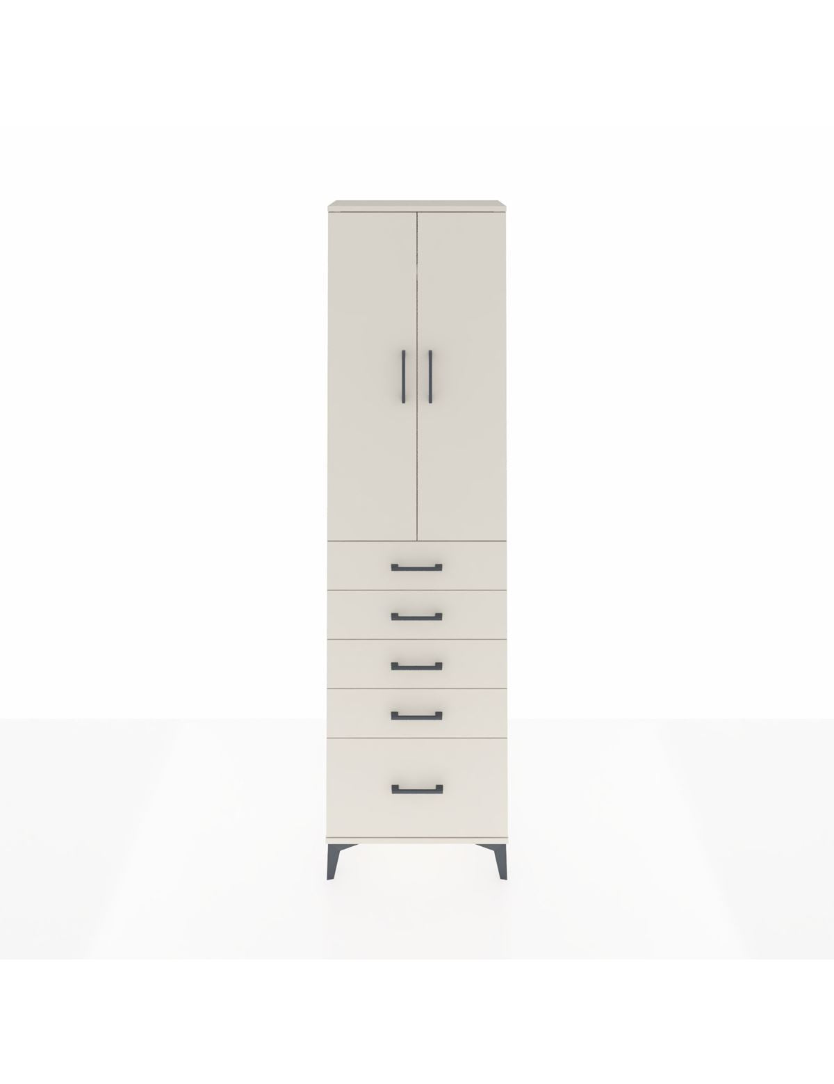 Arges Dolap 2 Raflı 5 Çekmeceli Tek Askılı 60x30x221 Aytaşı-Aytaşı