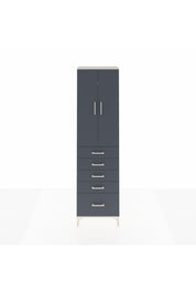 Arges Dolap 2 Raflı 5 Çekmeceli Tek Askılı 60x30x221 Aytaşı-Antrasit