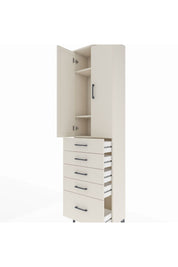 Arges Dolap 3 Raflı 5 Çekmeceli 2 Kapaklı 60x30x221 Aytaşı-Aytaşı