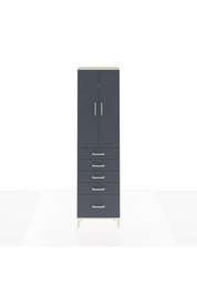 Arges Dolap 3 Raflı 5 Çekmeceli 2 Kapaklı 60x30x221 Aytaşı-Antrasit