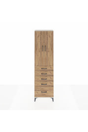 Arges Dolap 3 Raflı 5 Çekmeceli 2 Kapaklı 60x30x221 Aytaşı-Çam