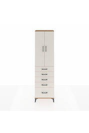 Arges Dolap 3 Raflı 5 Çekmeceli 2 Kapaklı 60x30x221 Çam-Aytaşı