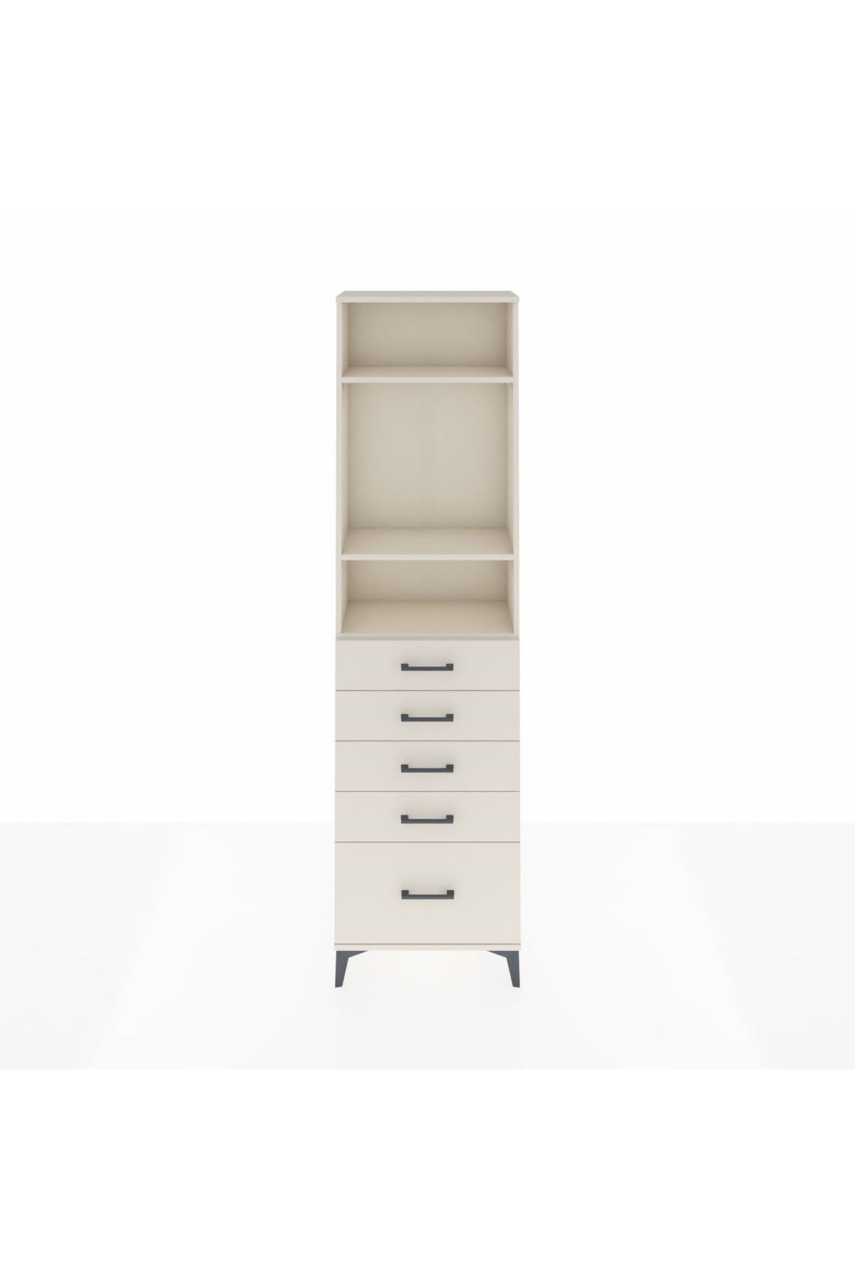 Arges Dolap 3 Raflı 5 Çekmeceli 60x30x221 Aytaşı-Aytaşı