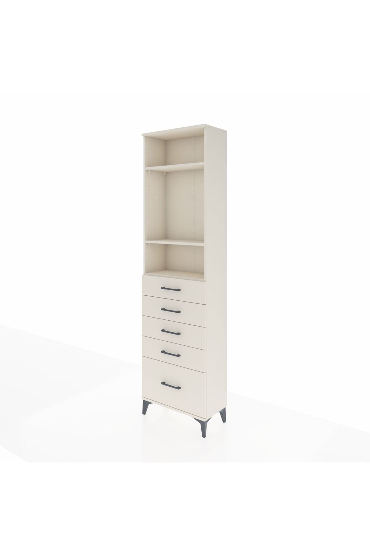 Arges Dolap 3 Raflı 5 Çekmeceli 60x30x221 Aytaşı-Aytaşı