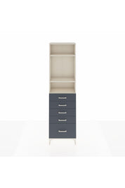 Arges Dolap 3 Raflı 5 Çekmeceli 60x30x221 Aytaşı-Antrasit