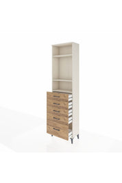 Arges Dolap 3 Raflı 5 Çekmeceli 60x30x221 Aytaşı-Çam