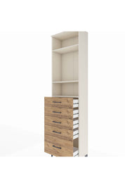 Arges Dolap 3 Raflı 5 Çekmeceli 60x30x221 Aytaşı-Çam