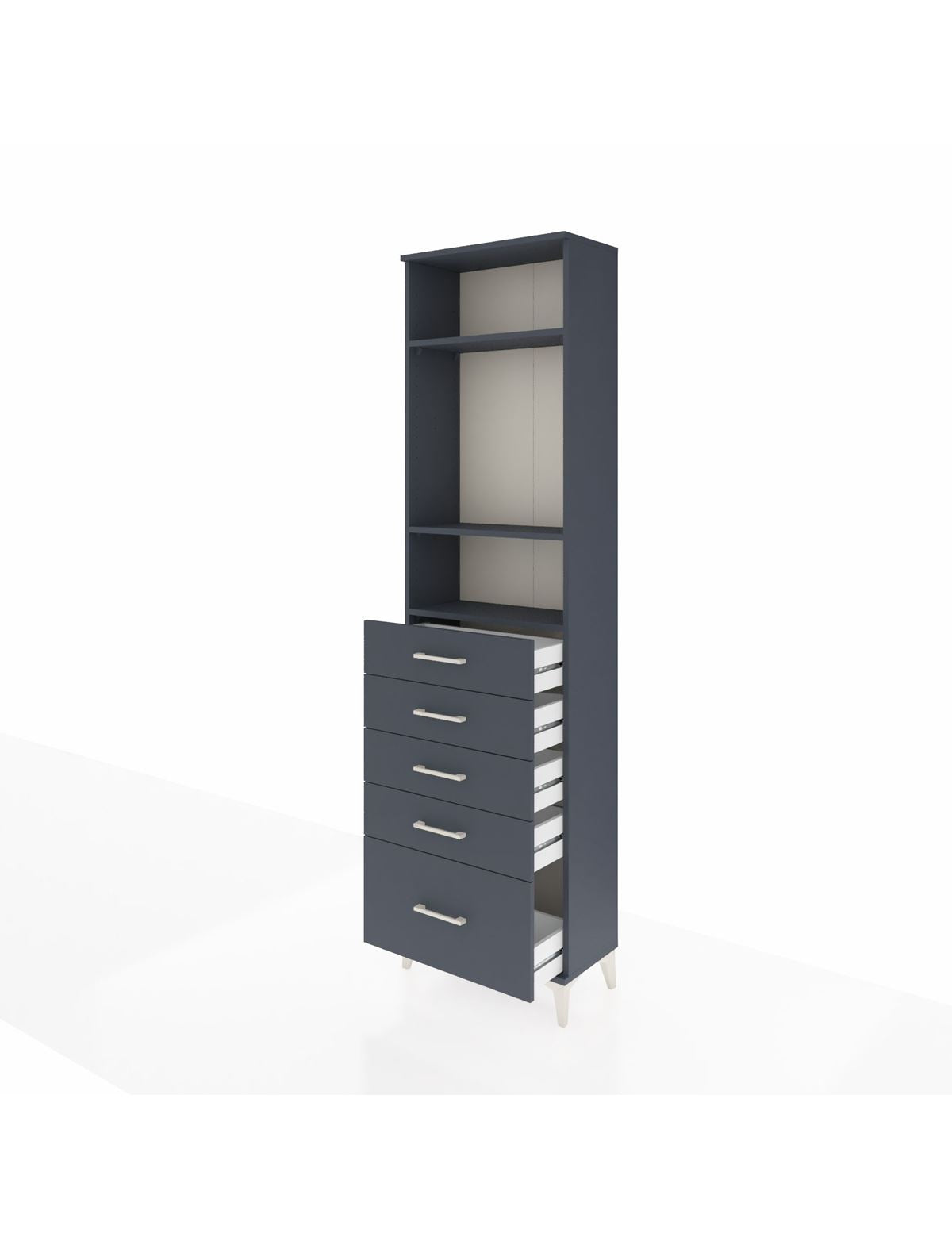 Arges Dolap 3 Raflı 5 Çekmeceli 60x30x221 - S29M114V5A
