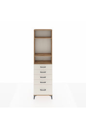 Arges Dolap 3 Raflı 5 Çekmeceli 60x30x221 Çam-Aytaşı