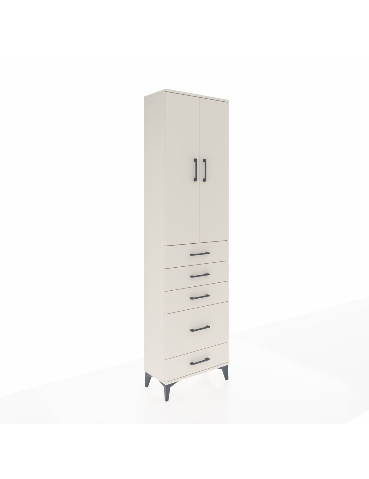 Arges Dolap 2 Raflı 5 Çekmeceli Tek Askılı 60x30x221 Aytaşı-Aytaşı