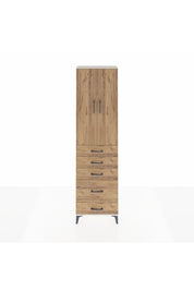 Arges Dolap 2 Raflı 5 Çekmeceli Tek Askılı 60x30x221 Aytaşı-Çam