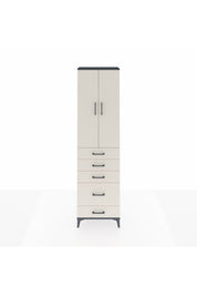 Arges Dolap 2 Raflı 5 Çekmeceli Tek Askılı 60x30x221 Antrasit-Aytaşı