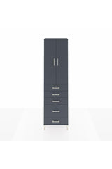 Arges Dolap 2 Raflı 5 Çekmeceli Tek Askılı 60x30x221