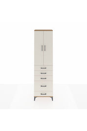 Arges Dolap 2 Raflı 5 Çekmeceli Tek Askılı 60x30x221 Çam-Aytaşı