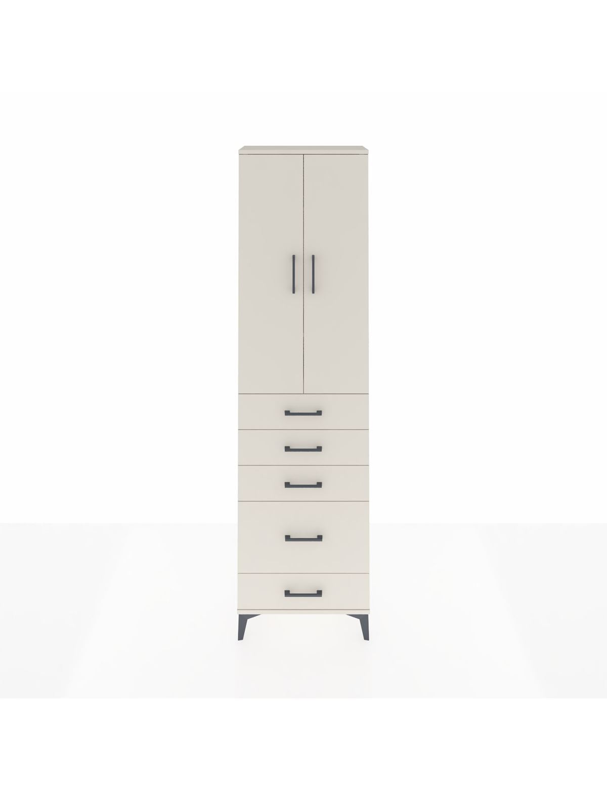 Arges Dolap 3 Raflı 5 Çekmeceli 2 Kapaklı 60x30x221 Aytaşı-Aytaşı