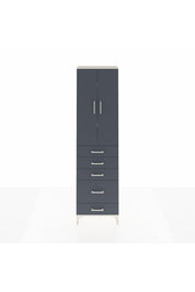 Arges Dolap 3 Raflı 5 Çekmeceli 2 Kapaklı 60x30x221 Aytaşı-Antrasit